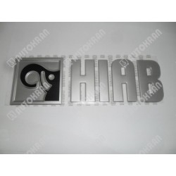 Naklejka HIAB ( logo HIAB srebrne litery/czarny słoń ) - oryginał 3870371 wys.190 x szer.577