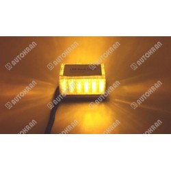Lampa ostrzegawcza diodowa (kogut) LED 12VDC, mocowanie podstawa magnes, przewód spiralny z wtyczką