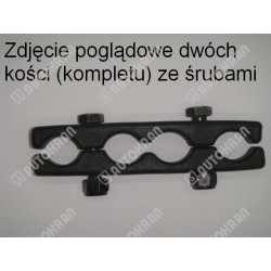 Uchwyt do rury / węża (poczwórny plastikowy 2 x M8) jedna połówka - oryginał, HIAB 8934355