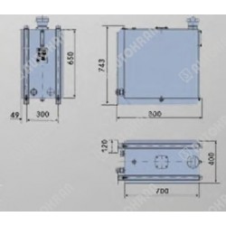 Zbiornik na olej hydrauliczny naramowy 150 l. (N)
