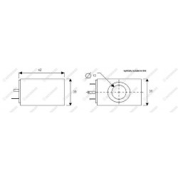 Cewka fi 13/39mm 18W/24DC, kwadratowa