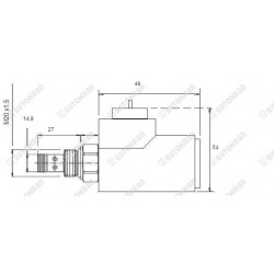 Elektrozawór fi 14,9mm ( pojedyńczy z cewką 24V DC ) nabojowy/nabój - NC z jednej strony