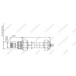 Elektrozawór fi 12,65 mm. nabojowy/nabój by-pass ATLAS pod cewkę fi 13mm. - NO - 6044113