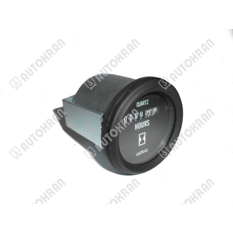 Licznik czasu pracy, motogodzin, roboczogodzin, okrągły, fi52mm. 12-28 VDC