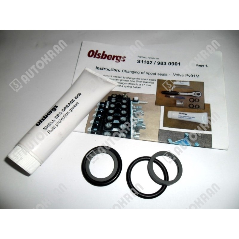 Uszczelnienie suwaka fi 22mm rozdzielacza PV91, Olsbergs - oryginał, HIAB 9830901