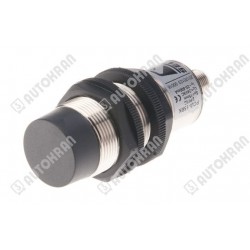 Czujnik indukcyjny M30, czoło odkryte, PNP/NO, zwierny podający (plus + ), 10-30VDC, z wtyczką M12, strefa działania 0-15 mm
