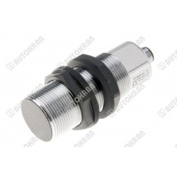 Czujnik indukcyjny M30, czoło zakryte, PNP/NO, zwierny podający (plus + ), 10-30VDC, z wtyczką M12, strefa działania 0-15 mm