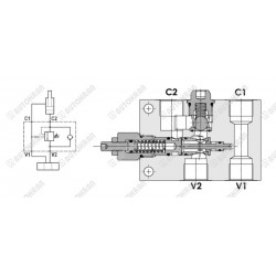 Zamek HIAB 140K główny siłownik, 3/4" - zamiennik dla części HIAB 9825797