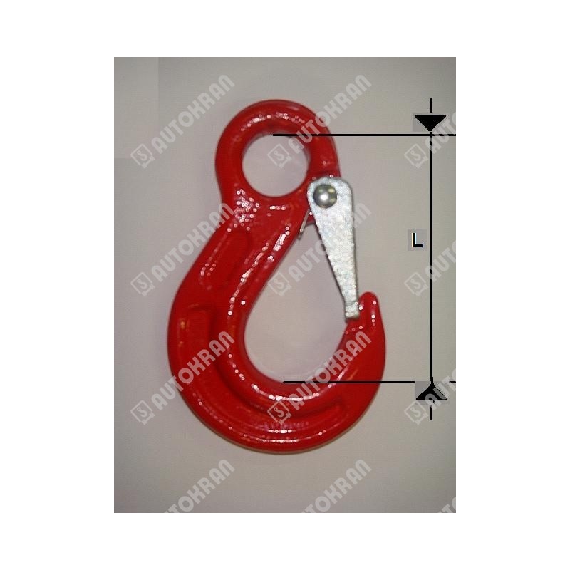 Hak oczkowy MI.  8-8, 2,0t. - L    mm.