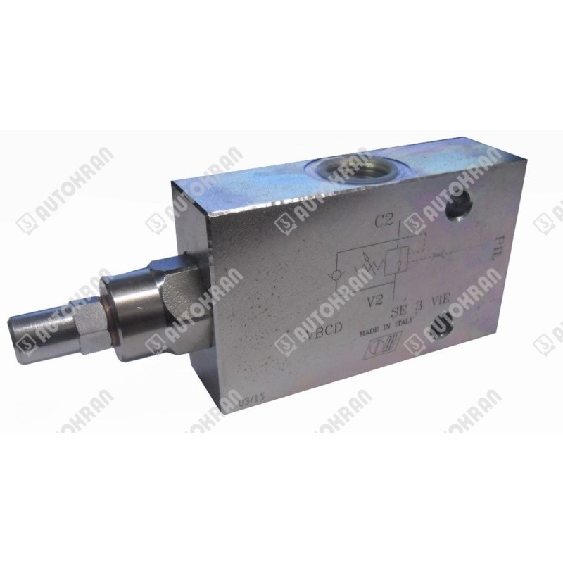 Zamek hydrauliczny 3/8" pojedyńczy regulowany sterowany małym wejściem