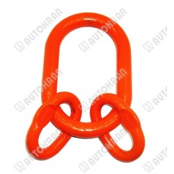 Ogniwo zbiorcze czterocięgnowe MI.  6-10, 3,0t. - wym. L-180mm x E-75mm x D-18mm