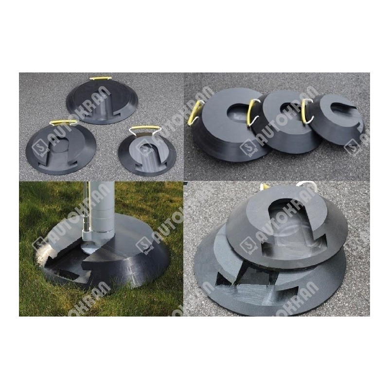 Podkład pod podpory okrągły z wpustem pod stopy 500x80 - 15 ton