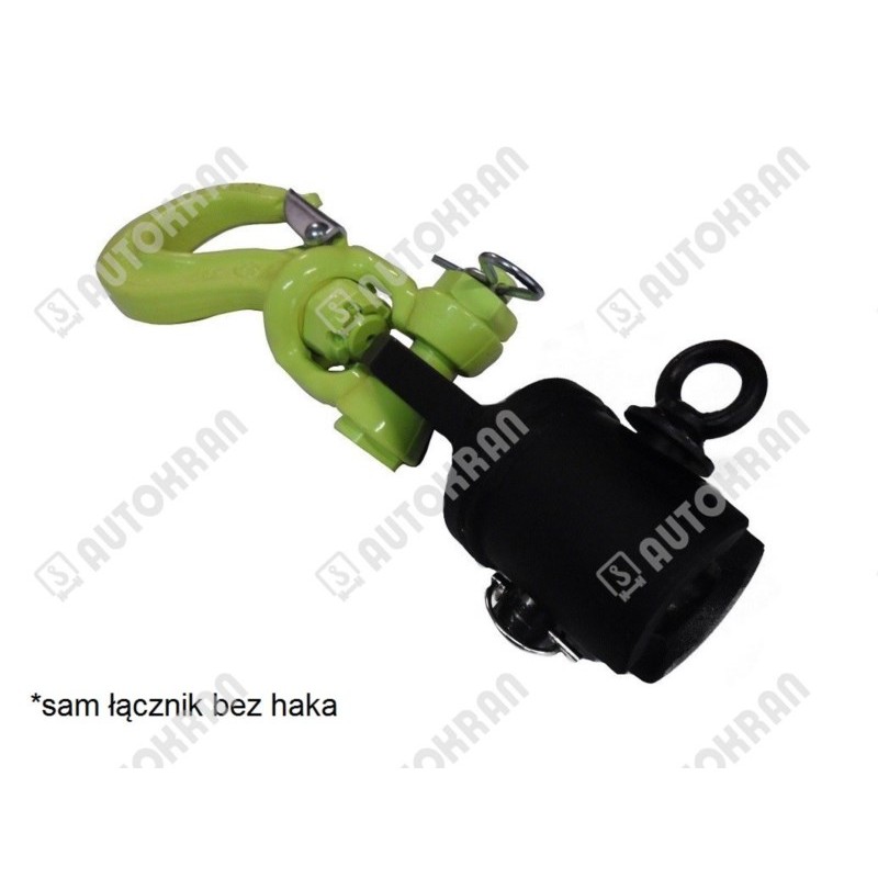 Łącznik do haka HIABa 8,0 t. pod rotator GR30, FR7 - sworzeń rotatora fi 49mm, sworzeń blokujący - fi 25mnm