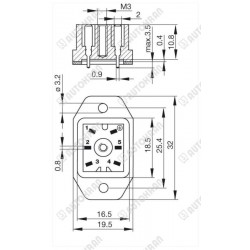 Gniazdo PSBI, PSBM, ASBM,  zamiennik dla części HIAB - 6 pin