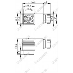 Wtyczka PSBI, PSBM, ASBM, zamiennik dla części HIAB - 6 pin