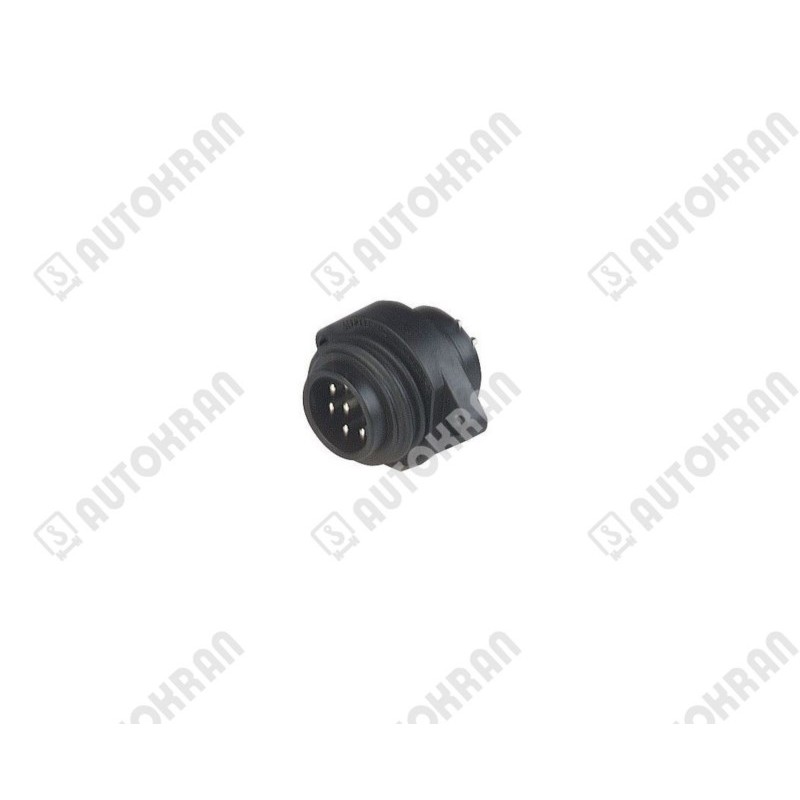 Gniazdo męskie, wtyk z flanszą do obudów, 7 pin