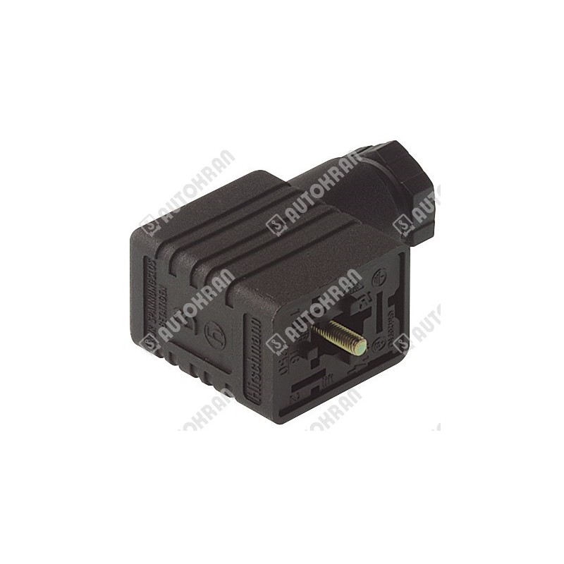 Wtyczka cewki do elektrozaworu 12/24DC HIRSCHMANN wąska 3 - pin