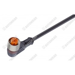 Przewód czujnika z wtyczką kątową żeńską M12 - PUR 5x0,34mm2, L5,0m, zamiennik Multilift 110989102, 112075402