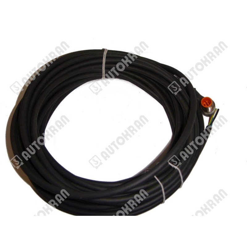 Przewód czujnika z wtyczką kątową męską M12 - PUR 5x0,50mm2, L10,0m, zamiennik HIAB 3858146, 385-8146