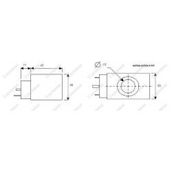 Cewka fi 13/45mm 24DC 14W, kwadratowa, zamiennik dla części HIAB 9860151