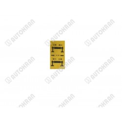 Piktogram (nogi wysuw funkcja w bok) żółta tabl. stojaca / pionowa - 3593827