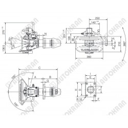 Sprzęg, zaczep fi 50 mm automat, montaż 160x100, V-orlandi