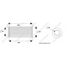 Wkład filtra hydraulicznego ciśnieniowego HY20805