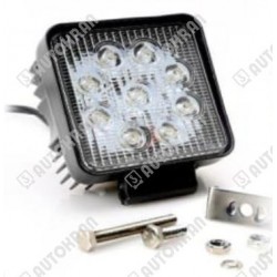 Lampa robocza kwadratowa, halogen,  LED, diody CREE 27W / 60' - światło rozproszone