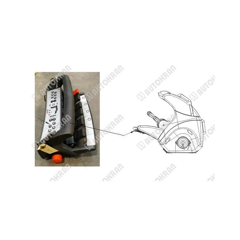 Rączka, uchwyt pilota XS-DRIVE, osłona joysticków - przednia, oryginał HIAB 3864154