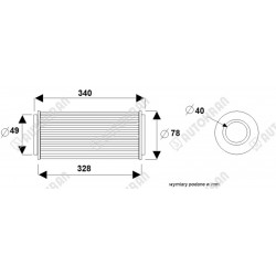Wkład filtra hydraulicznego HY10198, 5240635, V2083306