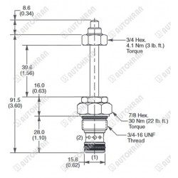 Elektrozawór fi 15,7 mm. nabojowy/nabój by-pass ATLAS pod cewkę fi 13mm. - NO