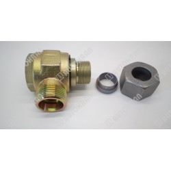 Złącze obrotowe 90' 3/4", kątowe, krętlik, na rurkę fi 20 mm, kolano siłownika, banjo,