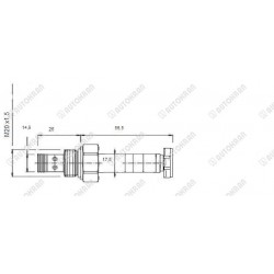 Elektrozawór fi 14,9mm ( pojedyńczy bez cewki ) nabojowy/nabój - NC z jednej strony - EG 132054