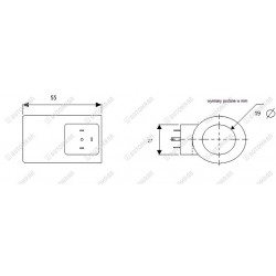 Cewka fi 19/55mm 24DC 33W wtyczka DIN