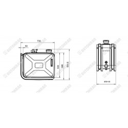 Zbiornik na olej hydrauliczny aluminiowy naramowy 85 l. (N)