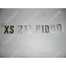 Naklejka HIAB "XS 211 HIDUO"  (srebrne litery) - oryginał 3870862