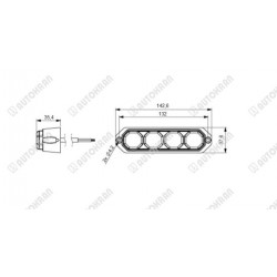Lampa ostrzegawcza stroboskopowa LED 12/24 VDC - pomarańczowa